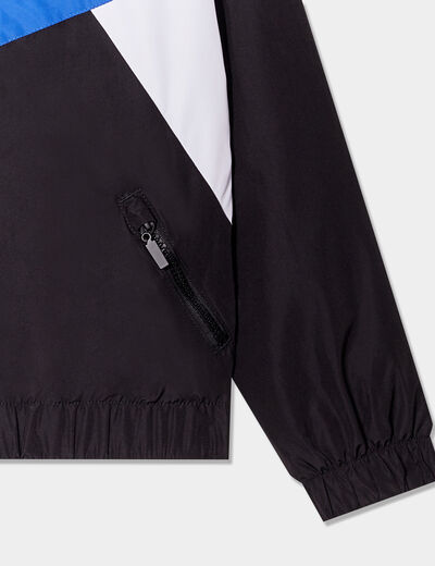 Veste à capuche zippée noir garçon