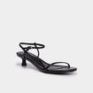 Sandales &agrave; talons kitten heels noir femme