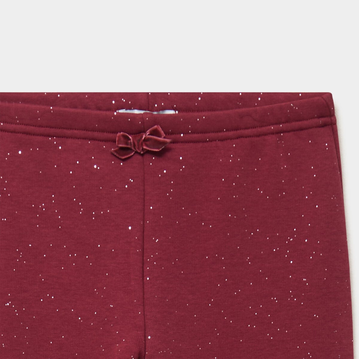 Legging doubl&eacute; chaud bordeaux fille