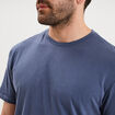 T-shirt droit en coton manches courtes bleu lavande homme