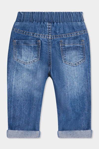 Jeans regular taille élastiquée denim stone bébé garçon
