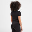 T-shirt cintré avec ouverture noir femme