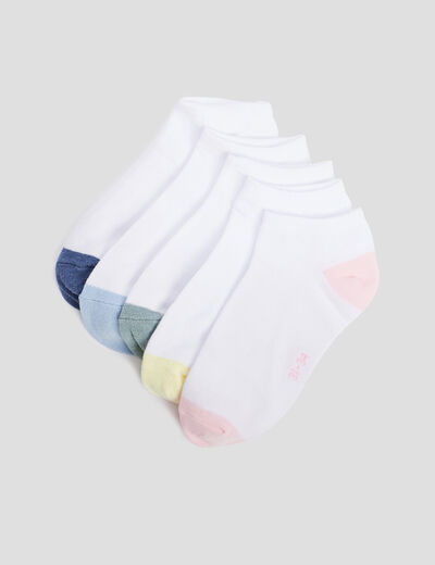 Lot 5 paires socquettes blanc fille