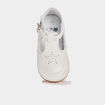 Chaussures c&eacute;r&eacute;monie semelle souple cuir blanc b&eacute;b&eacute; fille