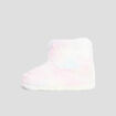 Chaussons bottines fausse fourrure multicolore fille