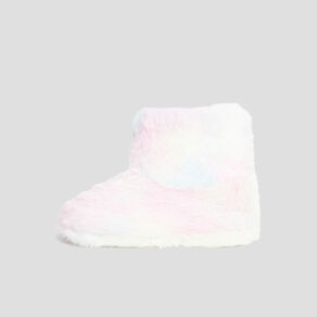 chaussons bottines fausse fourrure multicolore fille Chaussons bottines fausse fourrure multicolore fille