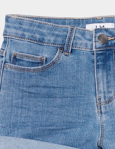 Short en jean denim 5 poches denim double stone fille