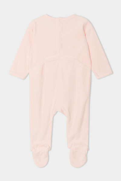 Dors-bien manches longues boutonn&eacute; rose clair b&eacute;b&eacute;