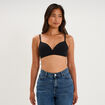 Soutien-gorge triangle coton majoritaire noir femme
