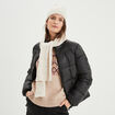 Doudoune col montant zippée noir femme