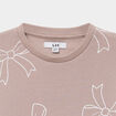 Sweat col rond manches longues taupe fille