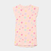 Chemise de nuit manches courtes coton rose fille