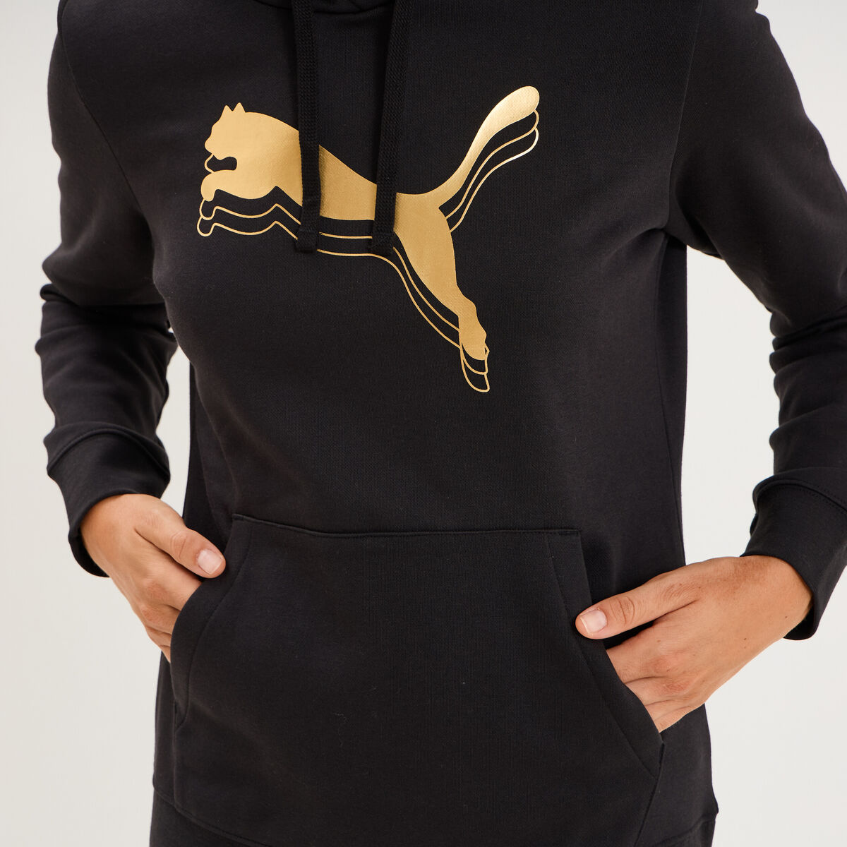 Sweat hoodie 1 poche &agrave; capuche Puma noir femme