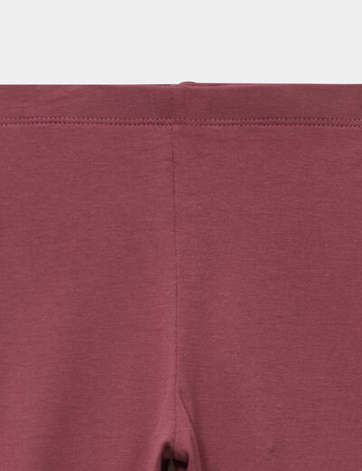 Lot 2 leggings coton bordeaux b&eacute;b&eacute; fille