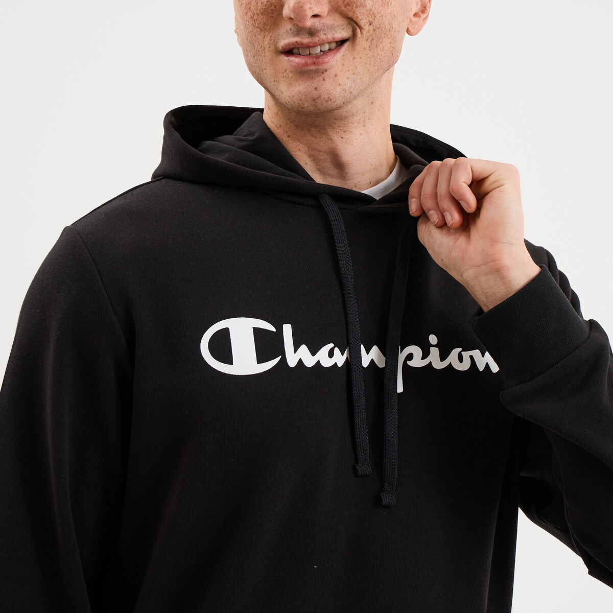 Sweat hoodie molleton Champion noir homme