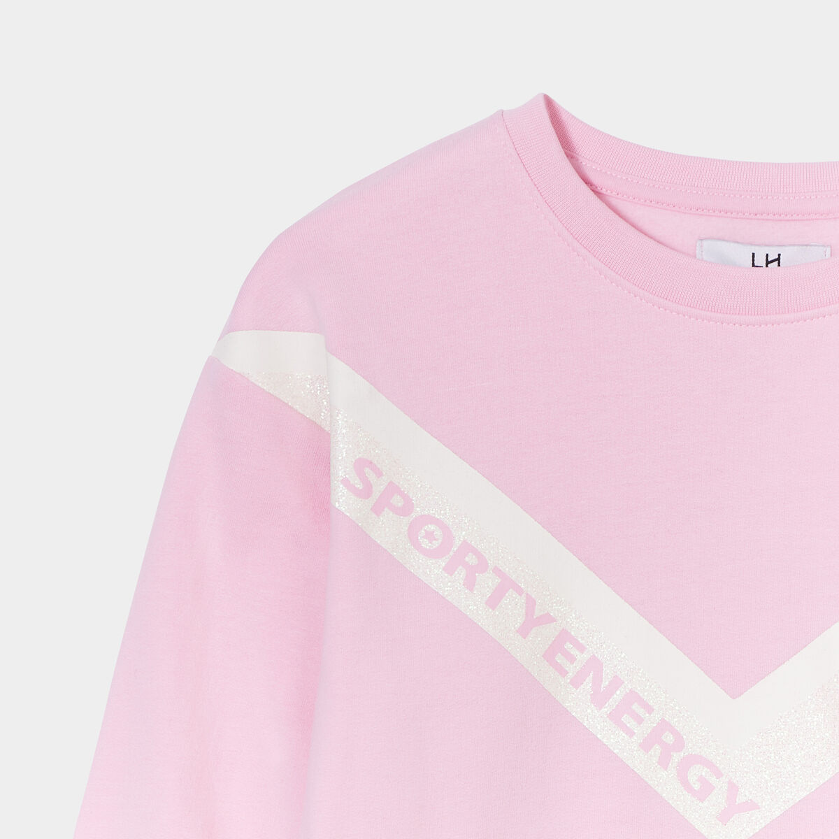 Ensemble sweat long et legging 2 pièces rose pastel fille