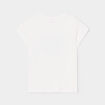 T-shirt col rond manches courtes coton ivoire fille