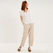 T-shirt dentelle avec boutons blanc femme