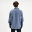 Chemise droite imprim&eacute;e manches longues blanc homme