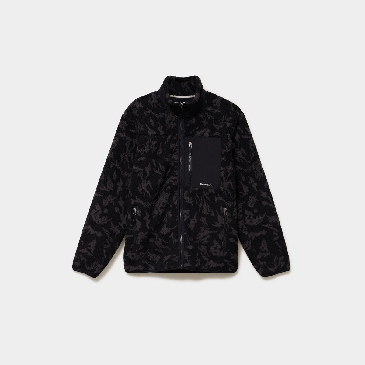 Veste effet sherpa zipp&eacute;e 3 poches noir homme