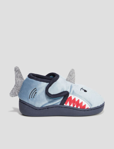Chaussons requin gris garçon