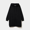 Robe sweat &agrave; capuche noir femme