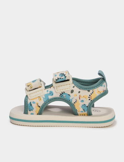 Sandales &agrave; scratchs multicolore b&eacute;b&eacute; gar&ccedil;on