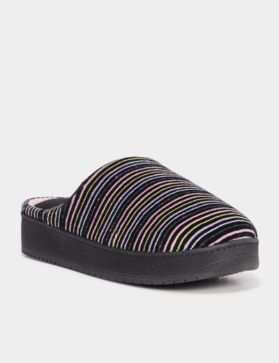 Chaussons mules lavables Isotoner multicolore femme