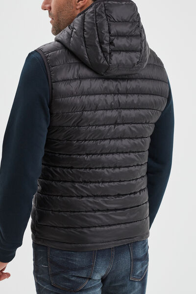 Doudoune sans manches à capuche Creeks noir homme