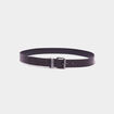 Ceinture avec boucle carr&eacute;e noir homme