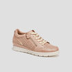Tennis &agrave; lacets zipp&eacute;es rose femme