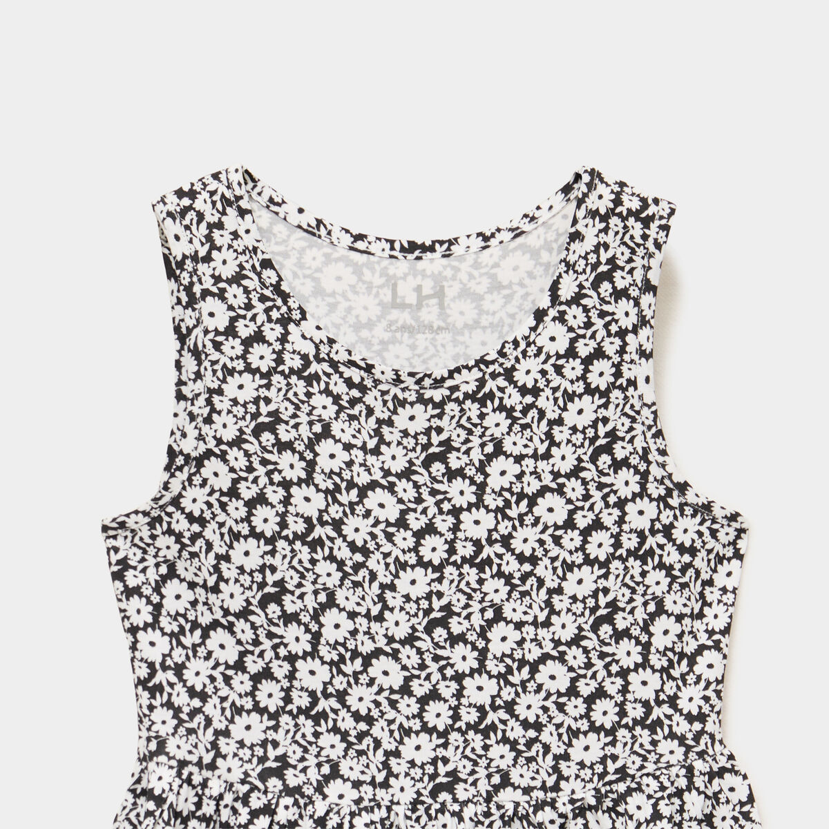 Robe patineuse sans manches coton ecru fille