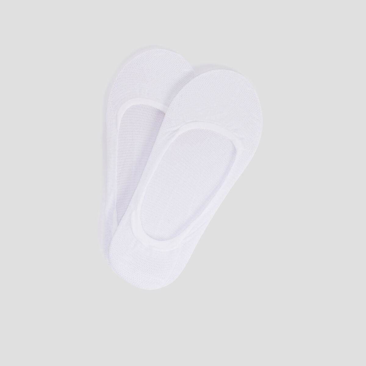Lot de 2 paires chaussettes invisibles blanc femme