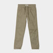 Pantalon regular taille élastiquée coton vert kaki garçon