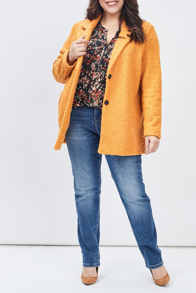 Jeans straight grande taille denim stone femme grande taille
