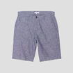 Short chino droit lin majoritaire bleu marine homme