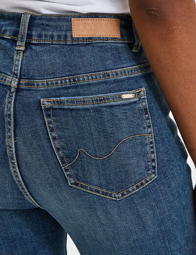 Jeans slim taille haute denim dirty femme
