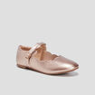 Babies métallisées rose champagne fille