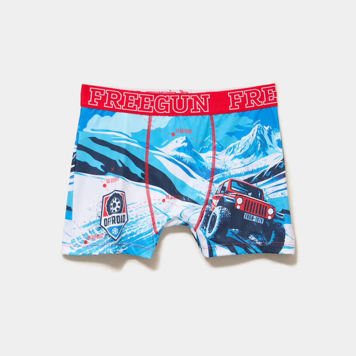 Boxer taille &eacute;lastiqu&eacute;e bleu homme