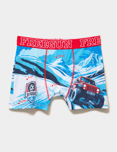 Boxer taille &eacute;lastiqu&eacute;e bleu homme