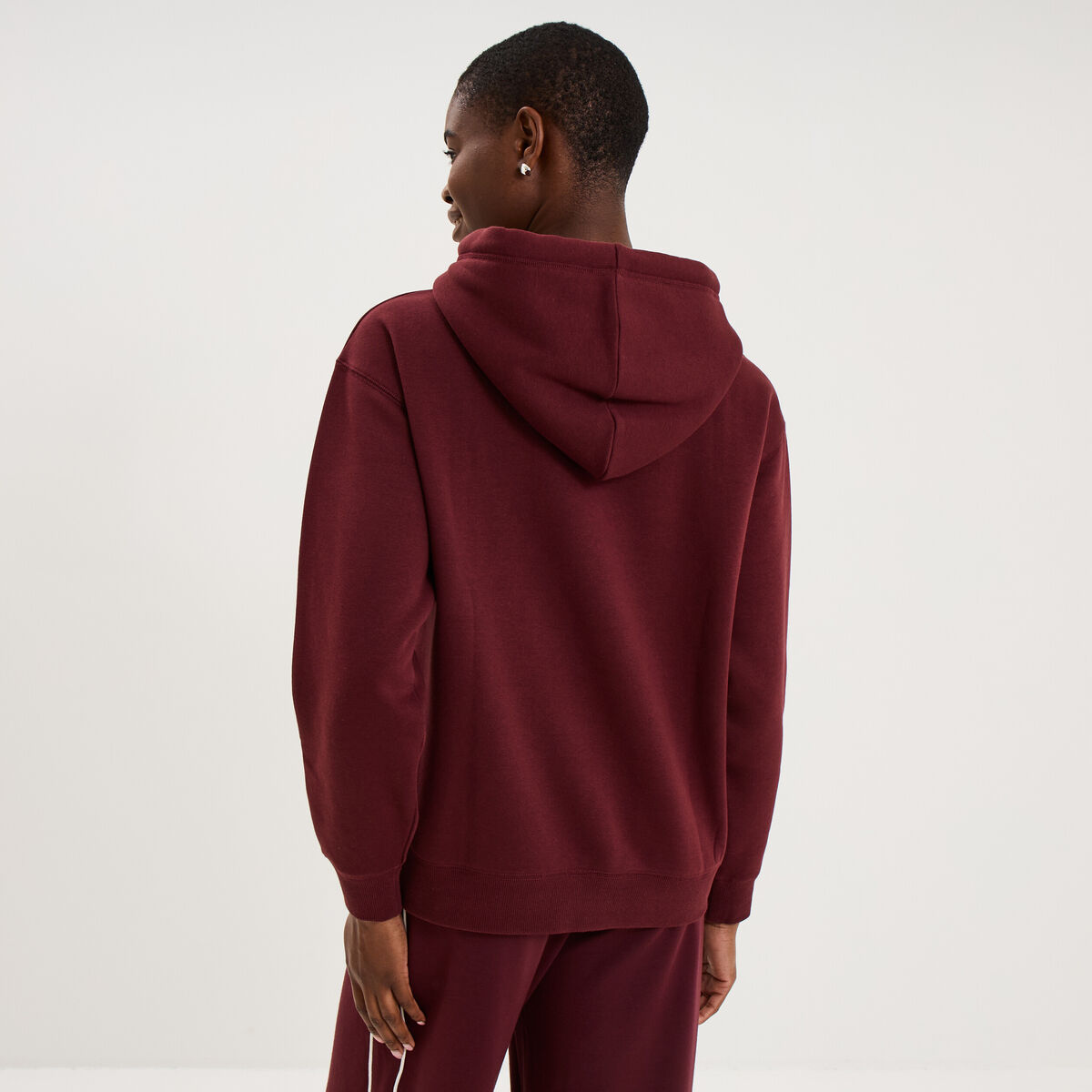 Sweat &agrave; capuche hoodie violet fonc&eacute; femme