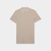 Polo droit manches courtes coton beige homme