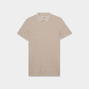 polo droit manches courtes coton beige homme Polo droit manches courtes coton beige homme