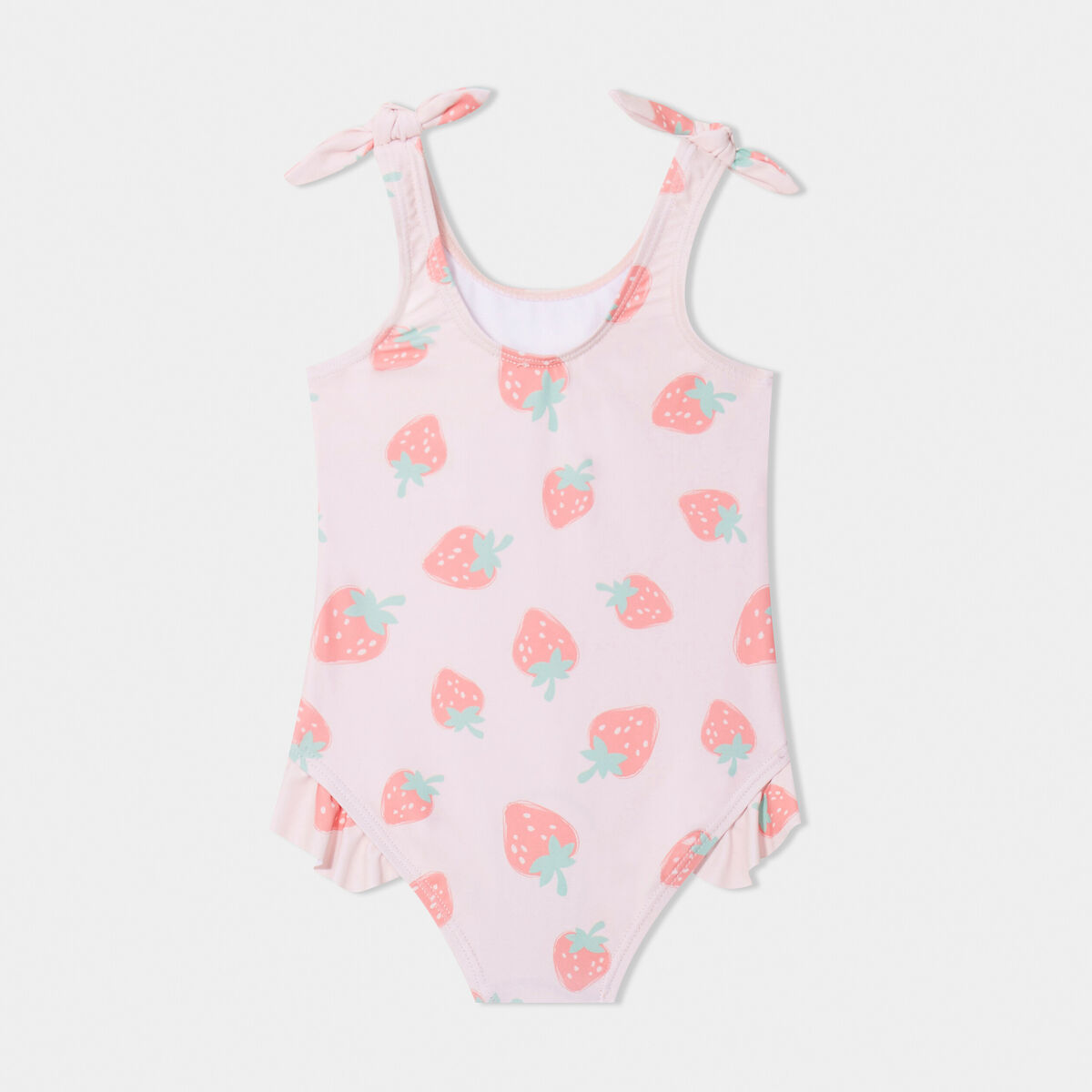 Maillot de bain une pièce rose clair bébé fille