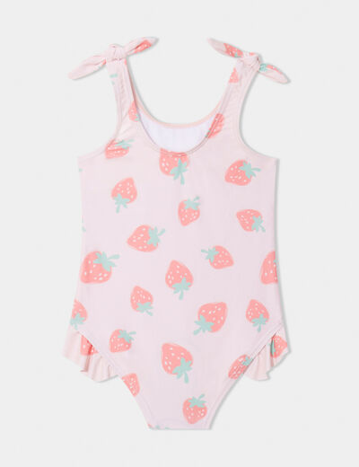 Maillot de bain une pièce rose clair bébé fille