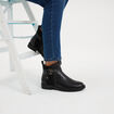 Bottines avec boucles et talons 2 cm noir femme