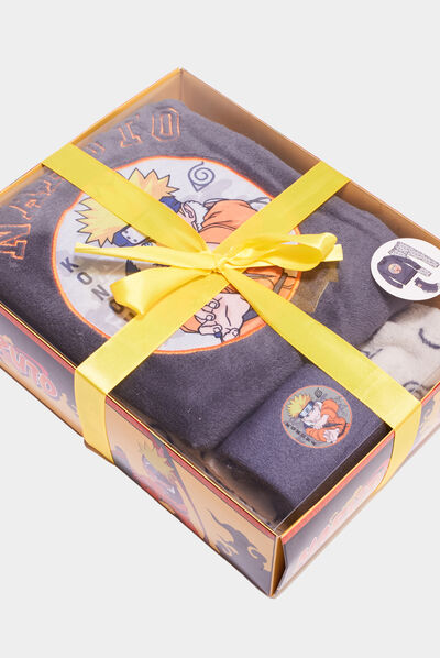 Ensemble pyjama 3 pièces Naruto bleu gris garçon