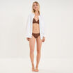 Soutien-gorge triangle bretelles fines marron femme