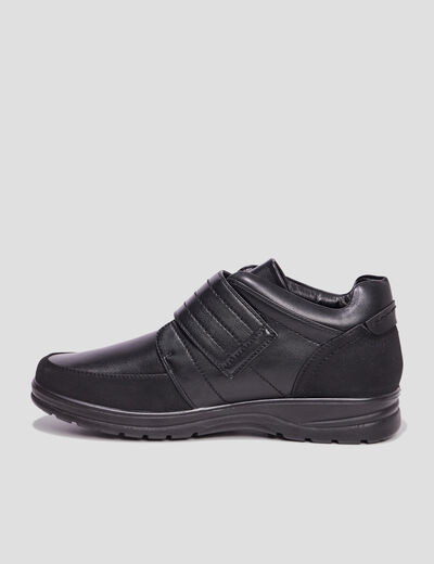 Bottines montantes &agrave; scratchs noir homme