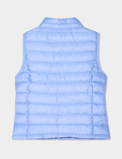 Doudoune l&eacute;g&egrave;re sans manches imperm&eacute;able bleu clair fille
